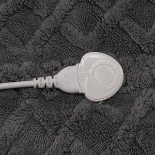 Neo Grey Electric Cable Knit Heated Throw