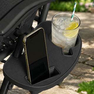 Neo Black Zero Gravity Recliner Garden Sun Loungers x2
