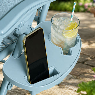 Neo Sky Blue Zero Gravity Recliner Garden Sun Loungers Set Of Two