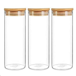 Neo Set of 3 2200ml Clear Cylinder Canister Jars