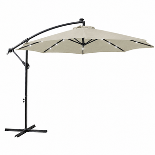 Neo Green Outdoor Freestanding Parasol with Led Lights 3 Metre