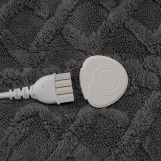 Neo Grey Electric Cable Knit Heated Throw