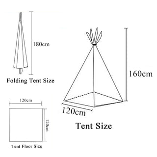 Neo Navy and White Stripe Canvas Kids Indian Tent TeePee