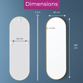 Neo Gold Wall Mirror Metal Frame Framed Full Length Vertical Hanging Home Modern Dressing Bedroom Hallway Dressing Room