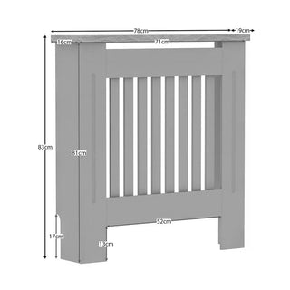 Neo Small Grey Decorative Wooden Radiator Cover