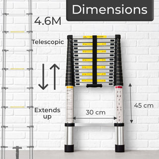 Neo 4.6M Extendable Steel Foldable Telescopic Ladder