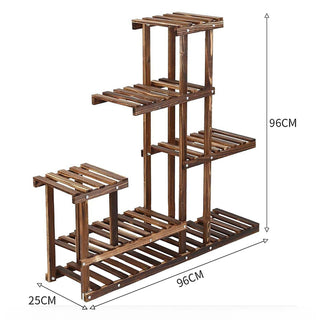 Neo 6 Tier Wooden Indoor Outdoor Shelf Plant Stand Display Rack