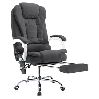 Neo Direct Dark Grey Fabric Office Chair With Footrest & Massage
