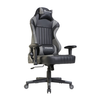 Neo Grey Faux Leather Sport Racing Gaming Office Chair