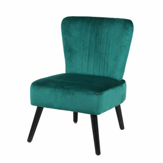 Neo Chianale Emerald Green Crushed Velvet Shell Accent Chair