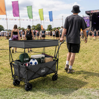 Neo Folding Wagon Canopy Garden Cart 110L 120kg - Grey