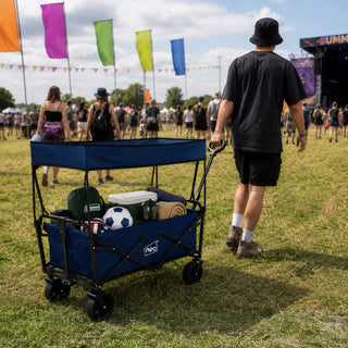 Neo Folding Wagon Canopy Garden Cart 110L 120kg - Navy