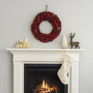 Neo Luxury 50cm Extra Large Red Rose Wreath