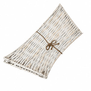 Neo White Natural Rustic Willow Christmas Tree Skirt
