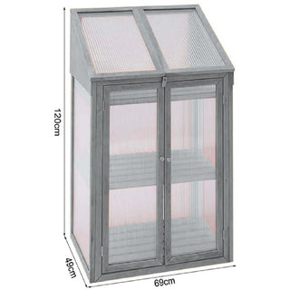 Neo Grey Mini Growhouse Greenhouse Cold Frame - Model 1