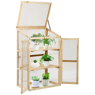 Neo Mini Wood Growhouse Greenhouse Cold Frame  - Model 3