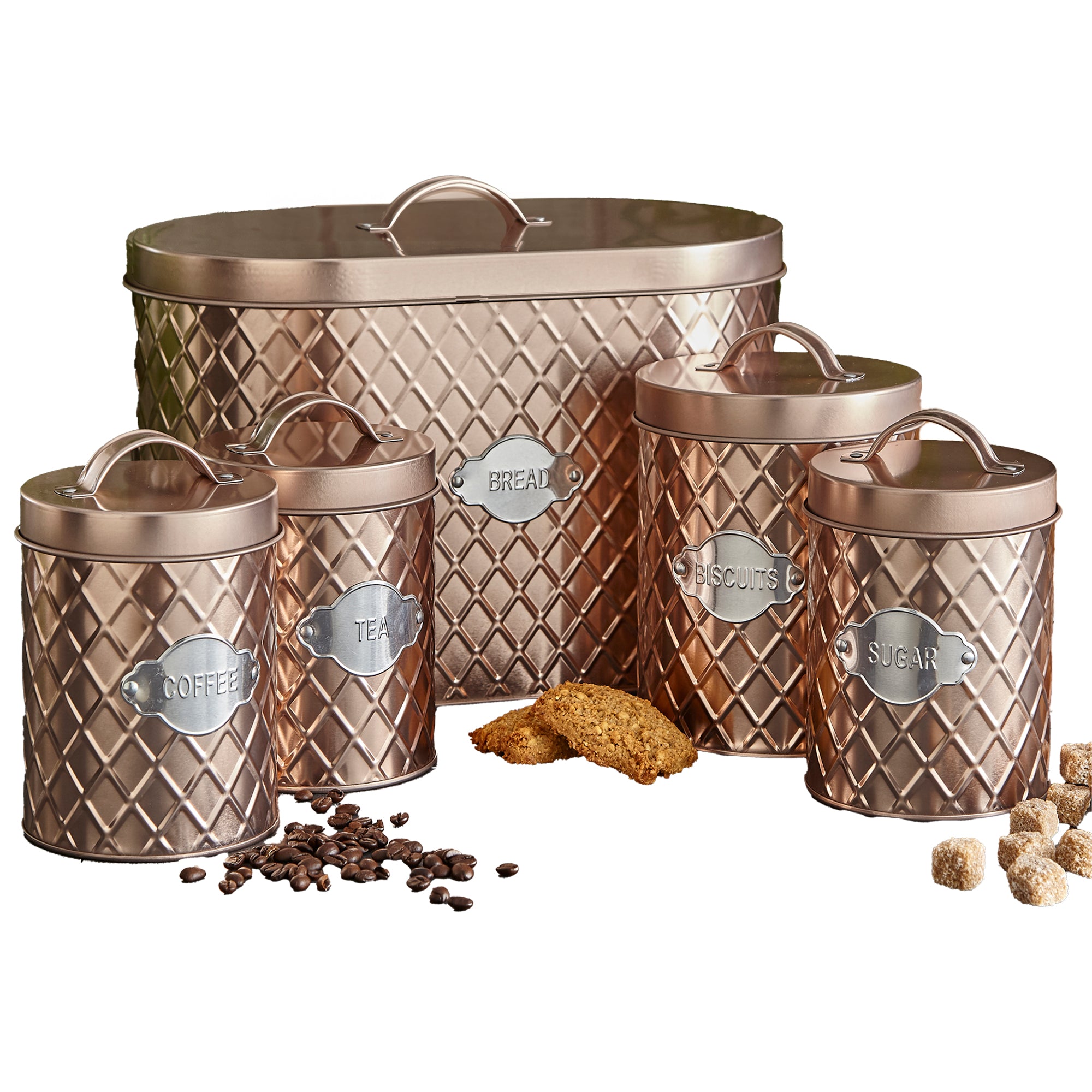 Neo Copper Embossed Piece Kitchen Canister Set – Neo Direct