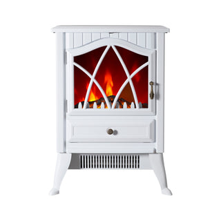 Neo Electric Fire Heater Realistic Flame Effect - White