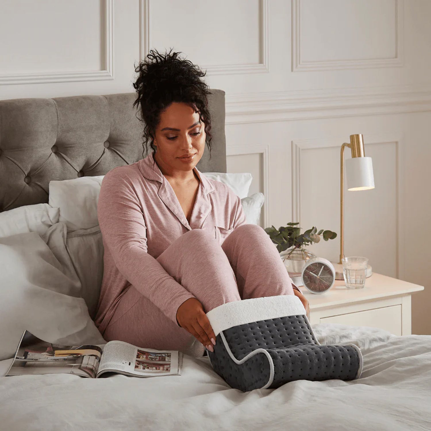 Neo Cosy Grey Electric Heated Foot Warmer Heat Settings – Neo