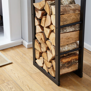 Neo Black Indoor Firewood Log Rack