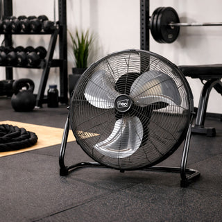 Neo High Velocity Black Metal Floor Freestanding Fan  - 16 Inch