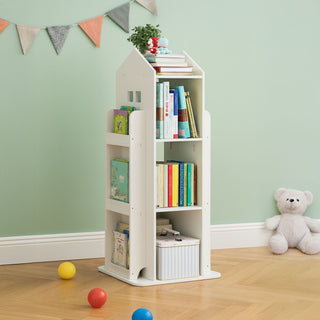 Neo White House Shaped 360° Rotating Kid's Freestanding Bookshelf