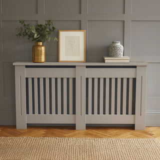 Neo Large Grey Decorative Wooden Radiator Cover