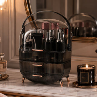 Neo Transparent Black Three Layer Cosmetic Makeup Organiser & Holder