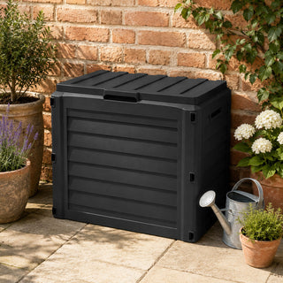 Neo Black 140L Garden Storage Box Outdoor Chest