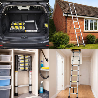 Neo 4.6M Extendable Steel Foldable Telescopic Ladder