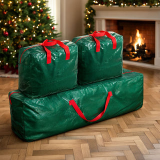 Neo 3 Piece Christmas Storage Bag Set 1x Large Xmas Tree Bag 2x Decoration Lights Ornaments Bags
