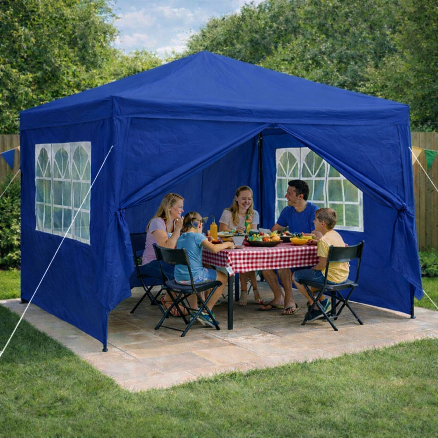 3m x 3m tent Neo Blue 3m x 3m Light Weight Event Gazebo Canopy Marquee Tent – Neo Direct