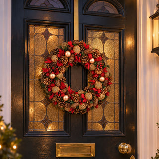 Neo 50cm Christmas Berries Baubles Pine Cone Wreath
