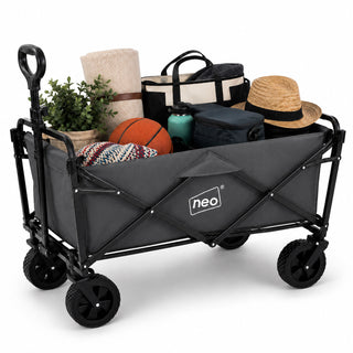 Neo Grey Folding Wagon Garden Cart 140L 120kg