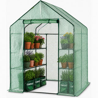 Neo 8 Tier Shelving Walk In Outdoor Greenhouse 193 x 143 x 143 cm