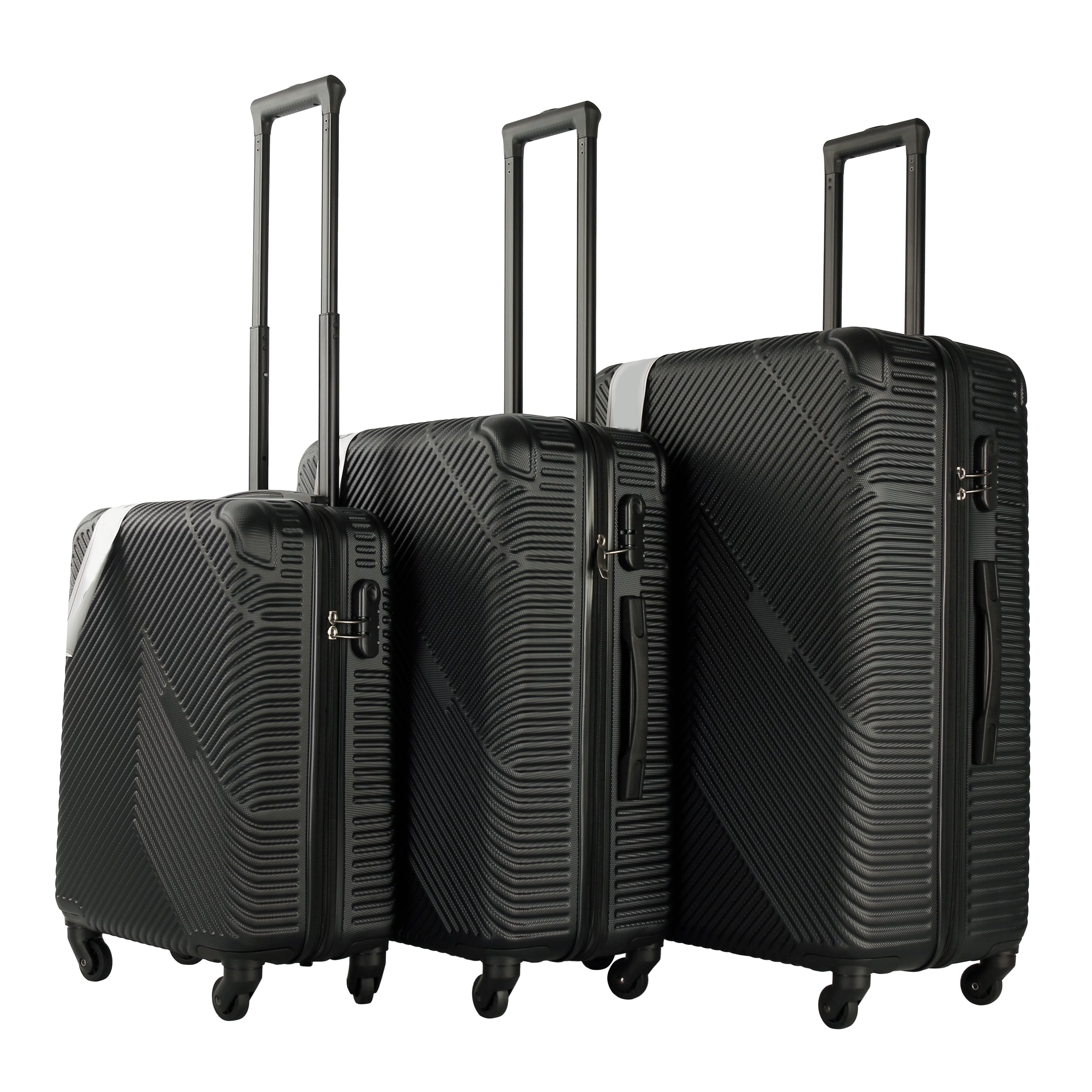 Neo Black Piece Hard Shell Luggage Suitcase Set – Neo Direct