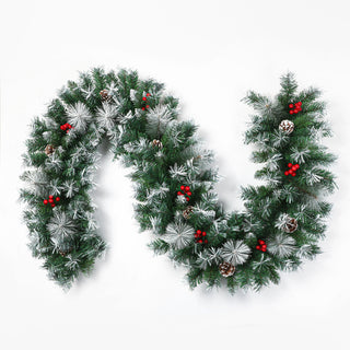 Neo 2m Artificial Green Christmas Garland Lush Evergreen Holiday Decoration Reusable Festive Wreath Trim for Mantel, Staircase & Outdoor Use