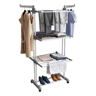 Neo Grey 4 Tier Folding Clothes Horse Drying Rack