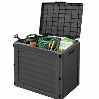Neo Dark Grey 140L Garden Storage Box Outdoor Chest