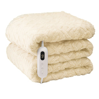 Neo Natural Electric Cable Knit Heated Throw