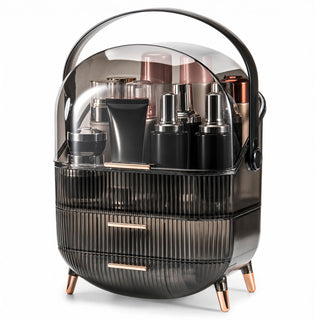 Neo Transparent Black Three Layer Cosmetic Makeup Organiser & Holder