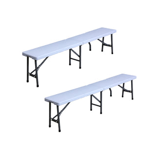Neo Set Of Two Garden Plastic Folding Benches
