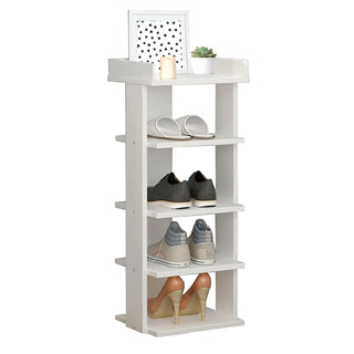 Neo White Multi-Layer Wooden Shoe Rack