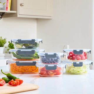 Neo 7 Glass Containers & 7 Lids Food Storage Set - 7 Piece