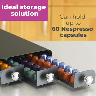 Nespresso 3 Drawer Coffee Machine Stand and Capsule Pod Storage