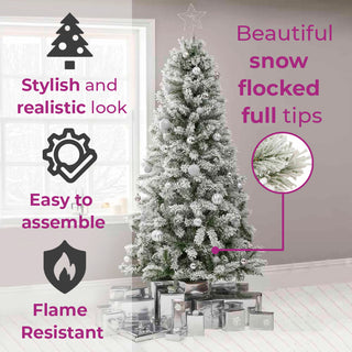 Scandinavian 7ft White Spruce Fir Artificial Christmas Tree