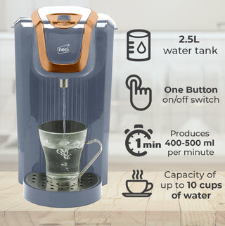 Neo Grey and Copper 2.5L Instant Hot Water Dispenser Machine