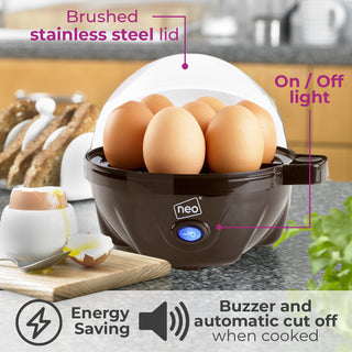 Neo Blue and Copper Electric Egg Boiler Poacher and Steamer