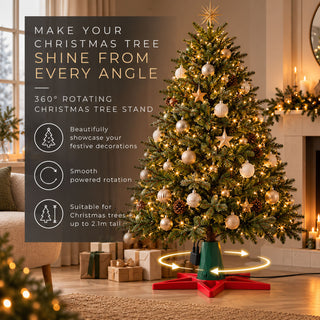 Neo Green & Red Rotating Christmas Tree Stand