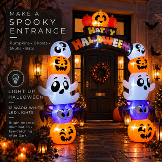 Neo 240cm Inflatable Halloween LED Lights Archway